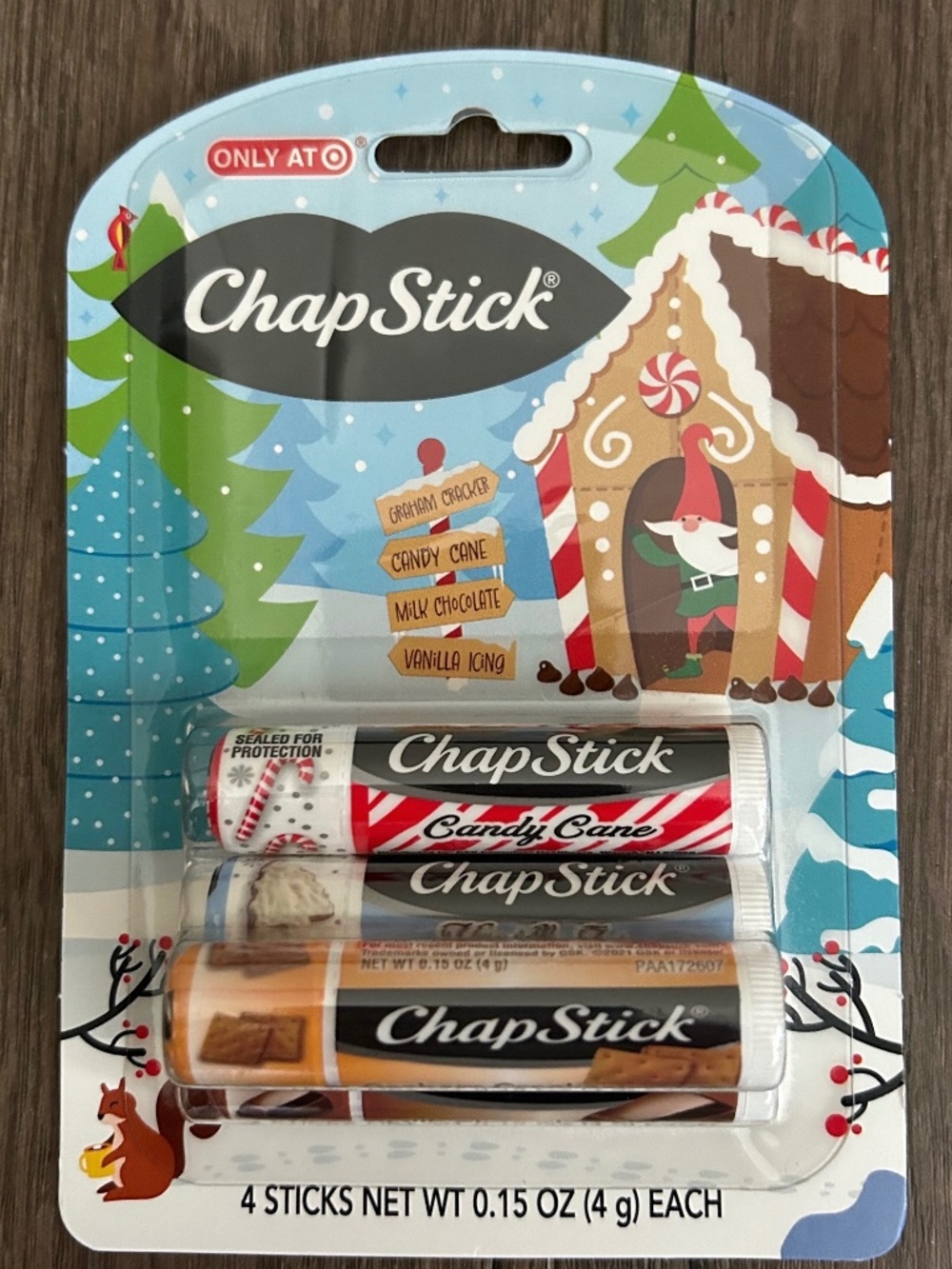 cute christmas holiday chapstick set